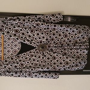 Elementz 3X NEW WITH TAGS 3/4 Sleeve Top